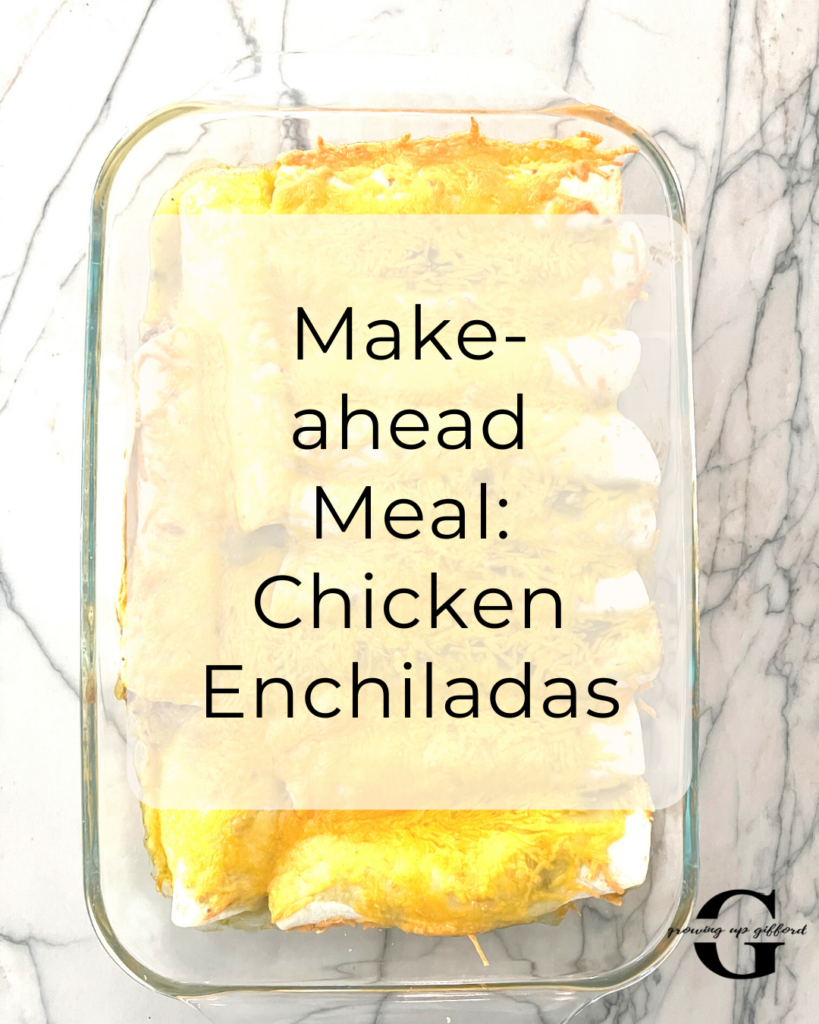 Make-ahead meal : easy chicken enchiladas