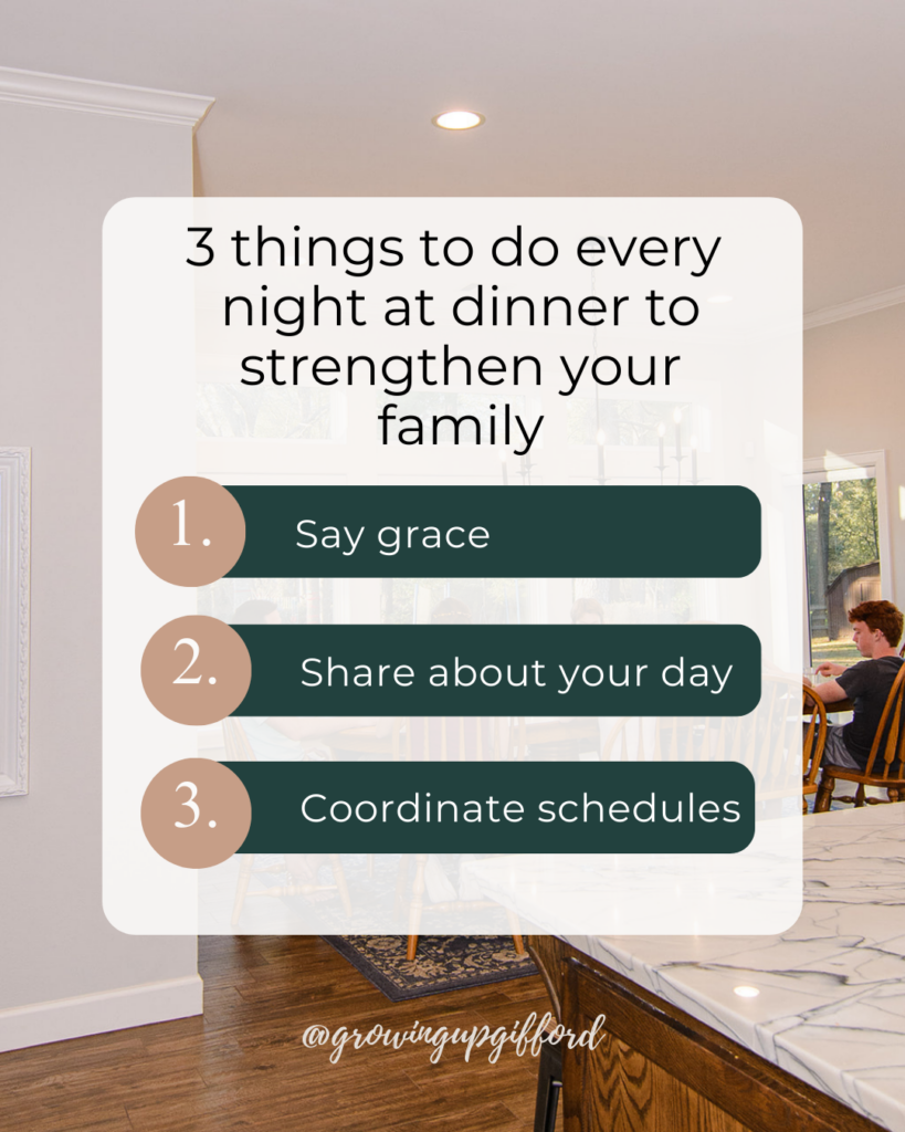 Three things to do every night at dinner to strengthen your family