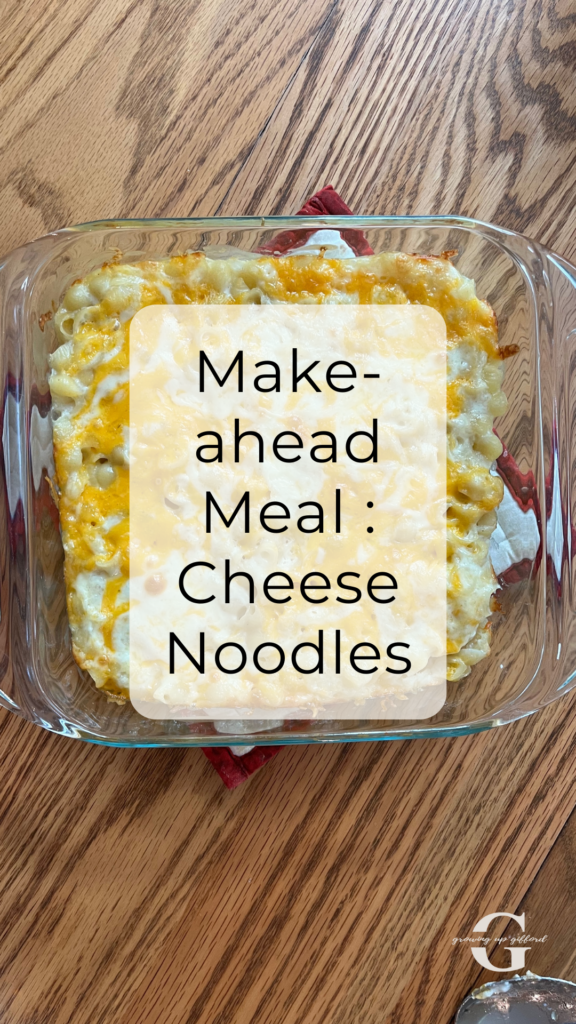 Perfect make-ahead meal for family dinner : cheese noodles